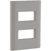 Placa 2 Postos Afastados Tramontina Giz com Suporte Fendi Soft Touch