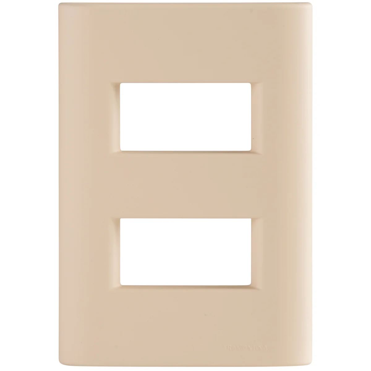 Placa 2 Postos Afastados Tramontina Giz com Suporte Nude Soft Touch