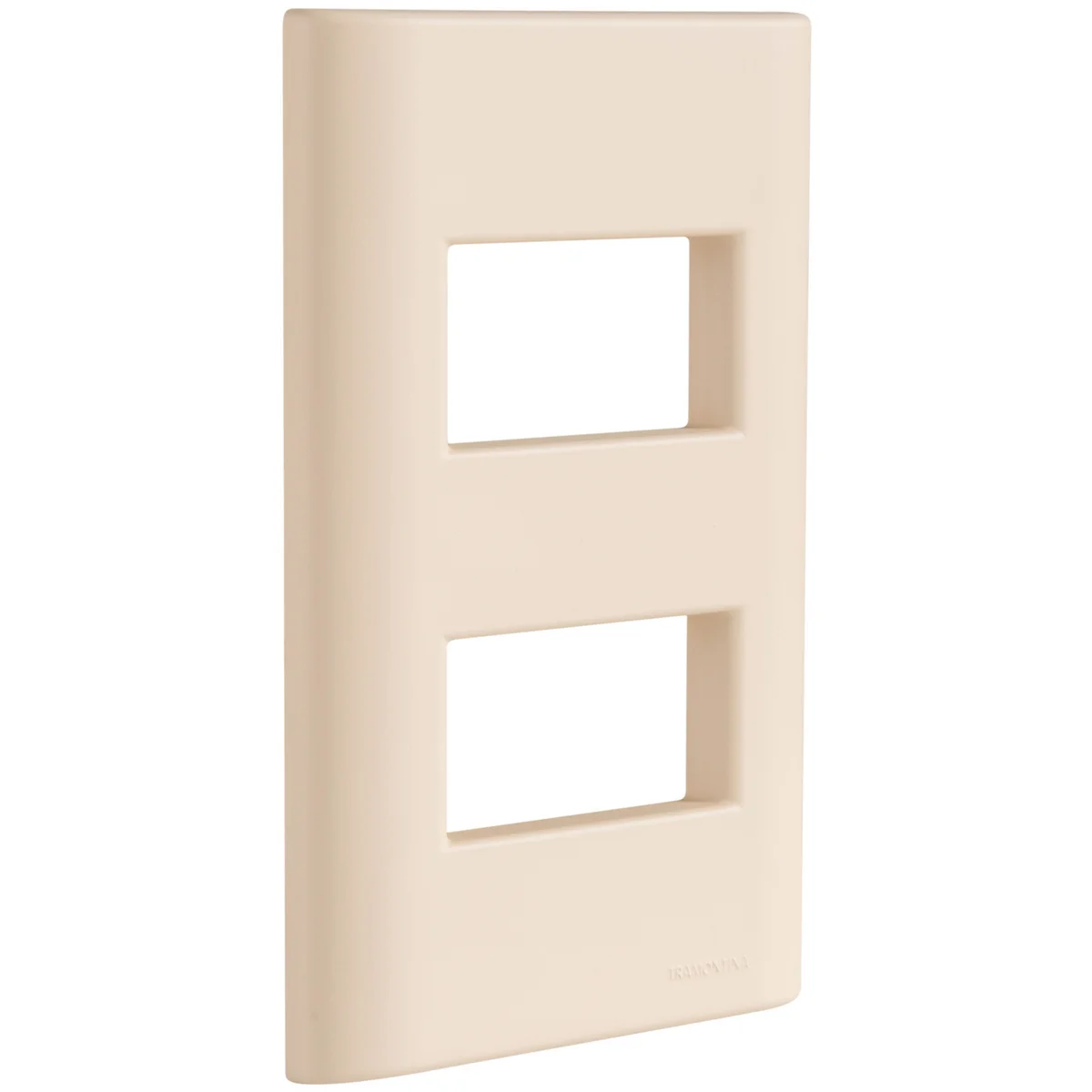 Placa 2 Postos Afastados Tramontina Giz com Suporte Nude Soft Touch
