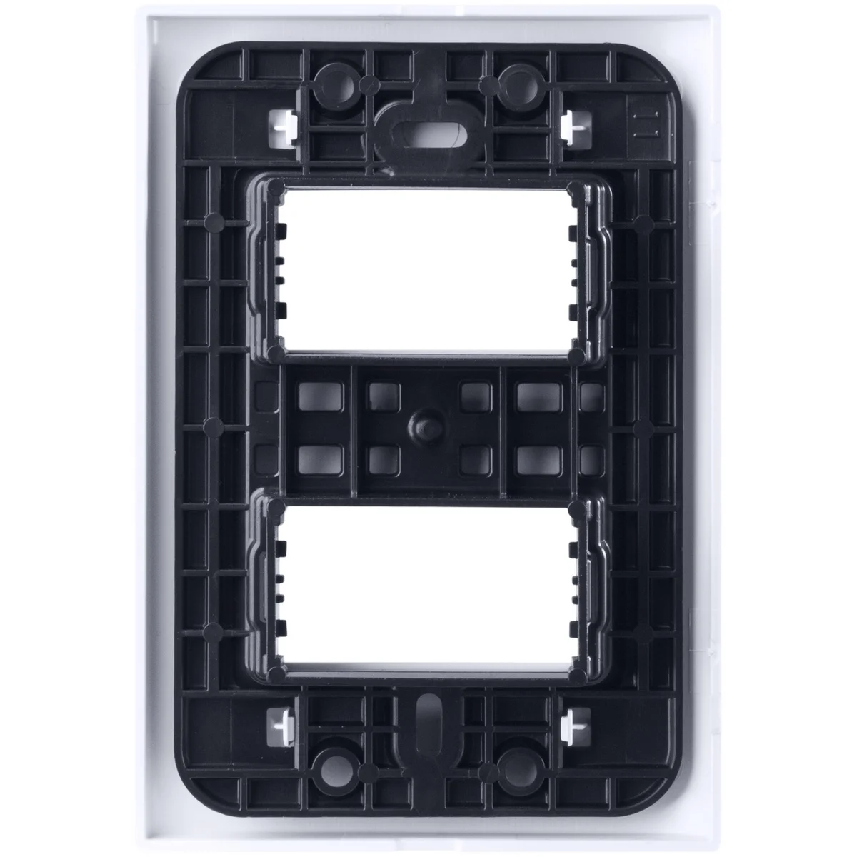 Placa 2 Postos Afastados Tramontina Giz com Suporte Nude Soft Touch