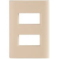 Placa 2 Postos Afastados Tramontina Giz com Suporte Nude Soft Touch