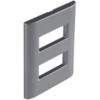 Placa 2 Postos Afastados Tramontina Giz com Suporte Onix Metalizado