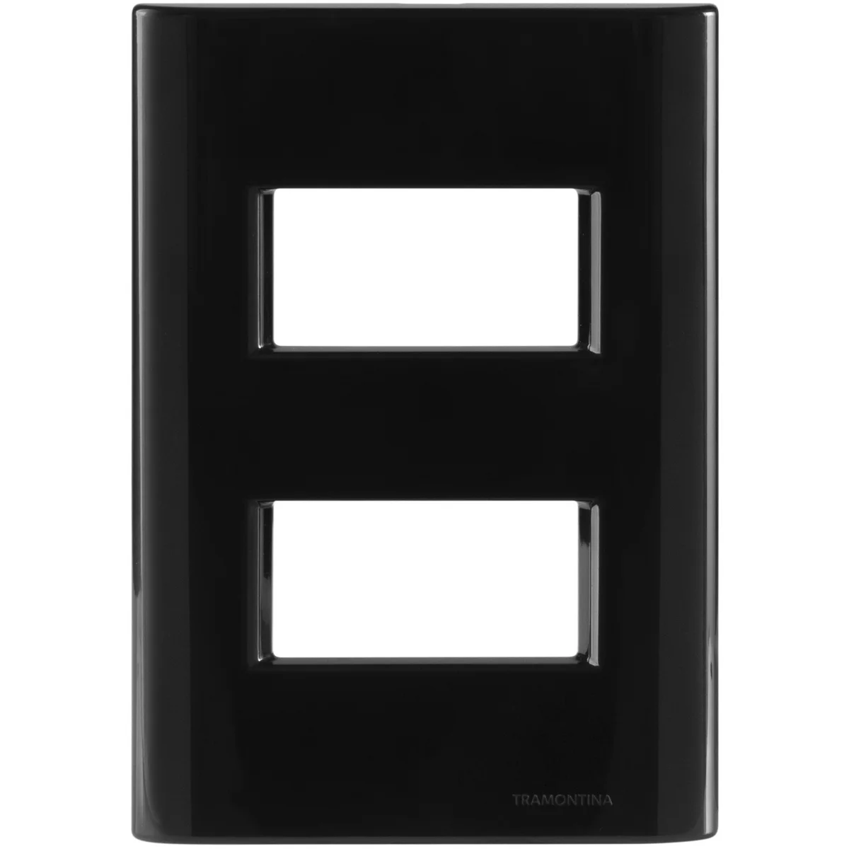 Placa 2 Postos Afastados Tramontina Giz com Suporte Preto