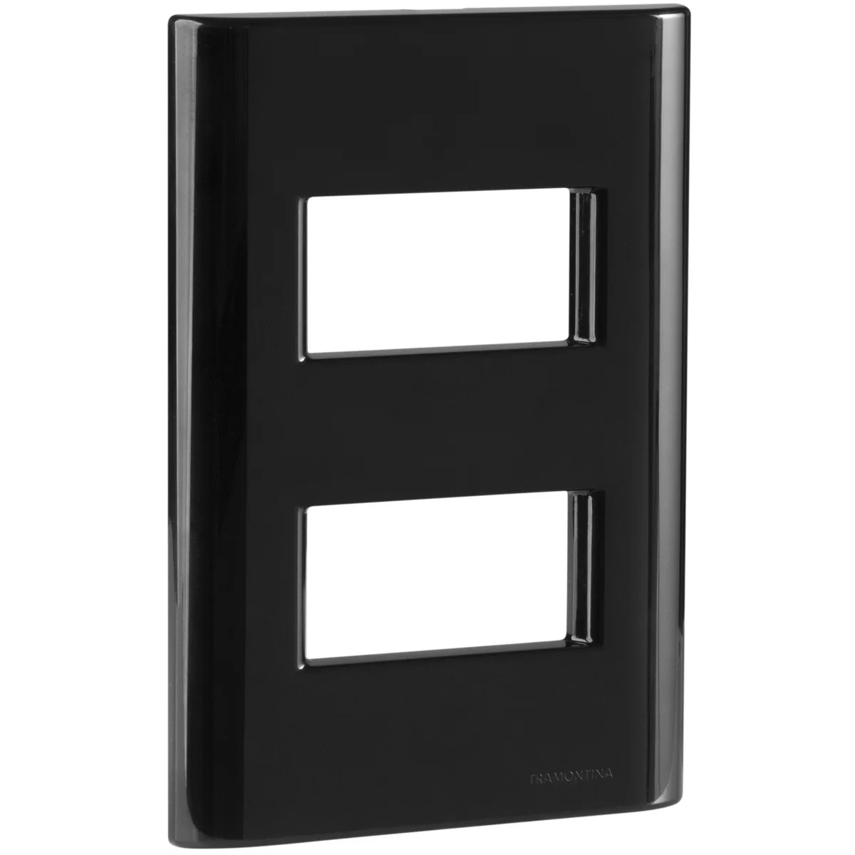 Placa 2 Postos Afastados Tramontina Giz com Suporte Preto