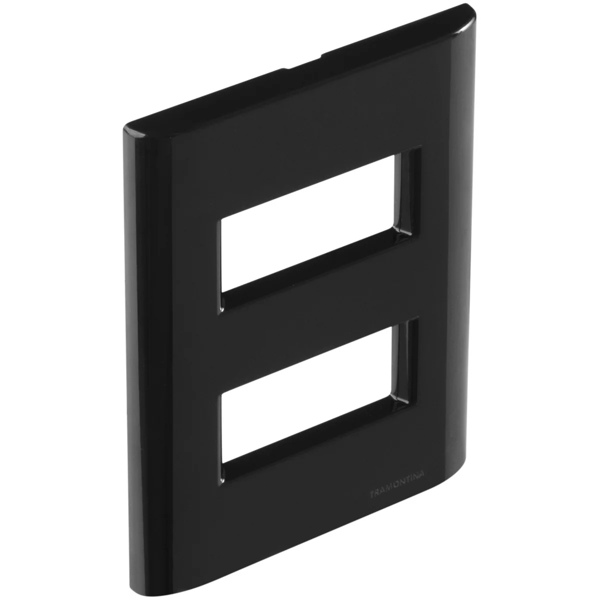 Placa 2 Postos Afastados Tramontina Giz com Suporte Preto