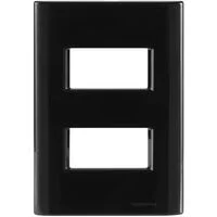 Placa 2 Postos Afastados Tramontina Giz com Suporte Preto