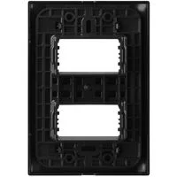 Placa 2 Postos Afastados Tramontina Giz com Suporte Preto Soft Touch