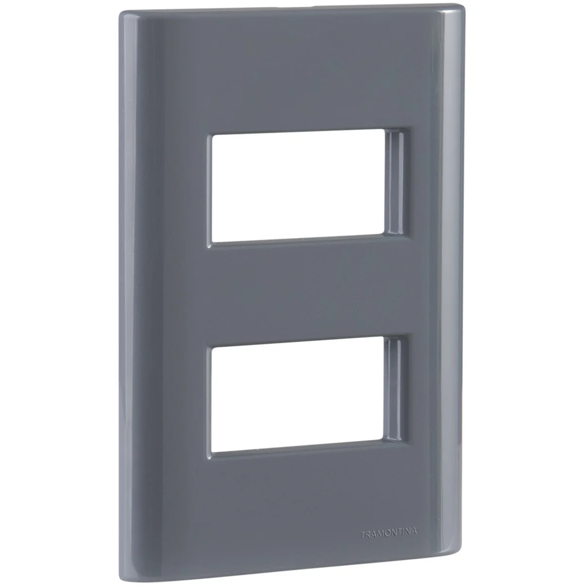 Placa 2 Postos Afastados Tramontina Giz com Suporte Titânio