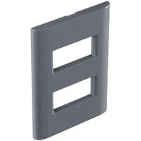 Placa 2 Postos Afastados Tramontina Giz com Suporte Titânio