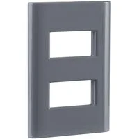 Placa 2 Postos Afastados Tramontina Giz com Suporte Titânio