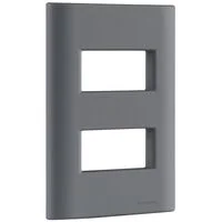Placa 2 Postos Afastados Tramontina Giz com Suporte Titânio Soft Touch