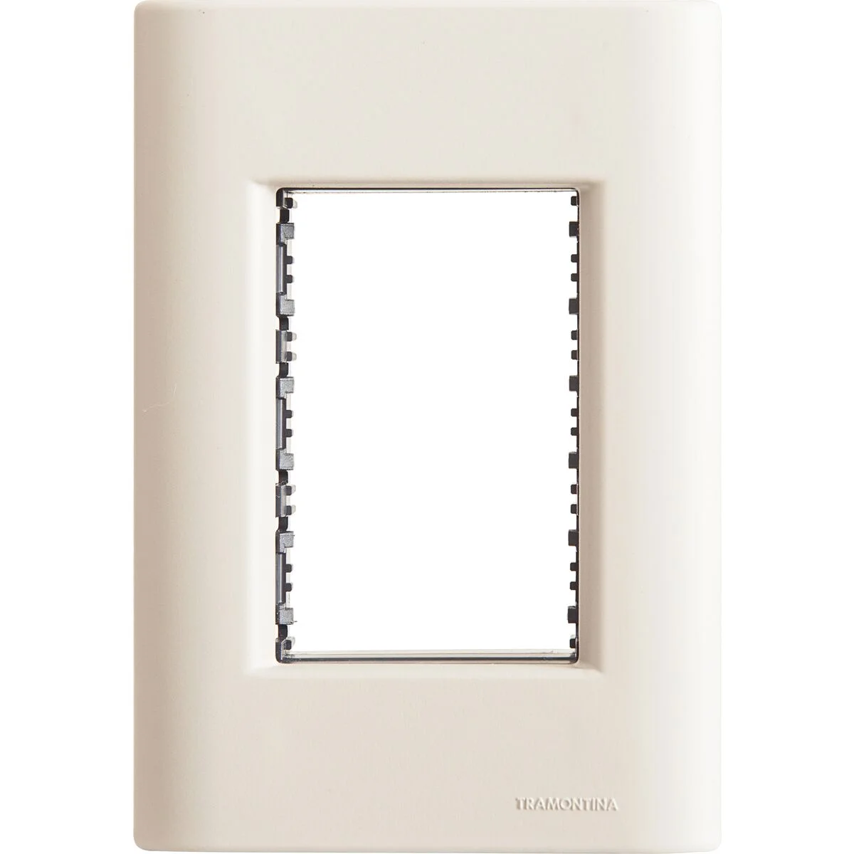 Placa 3 Postos 4x2 Tramontina Giz Branca Soft Touch com Suporte