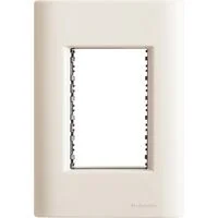 Placa 3 Postos 4x2 Tramontina Giz Branca Soft Touch com Suporte