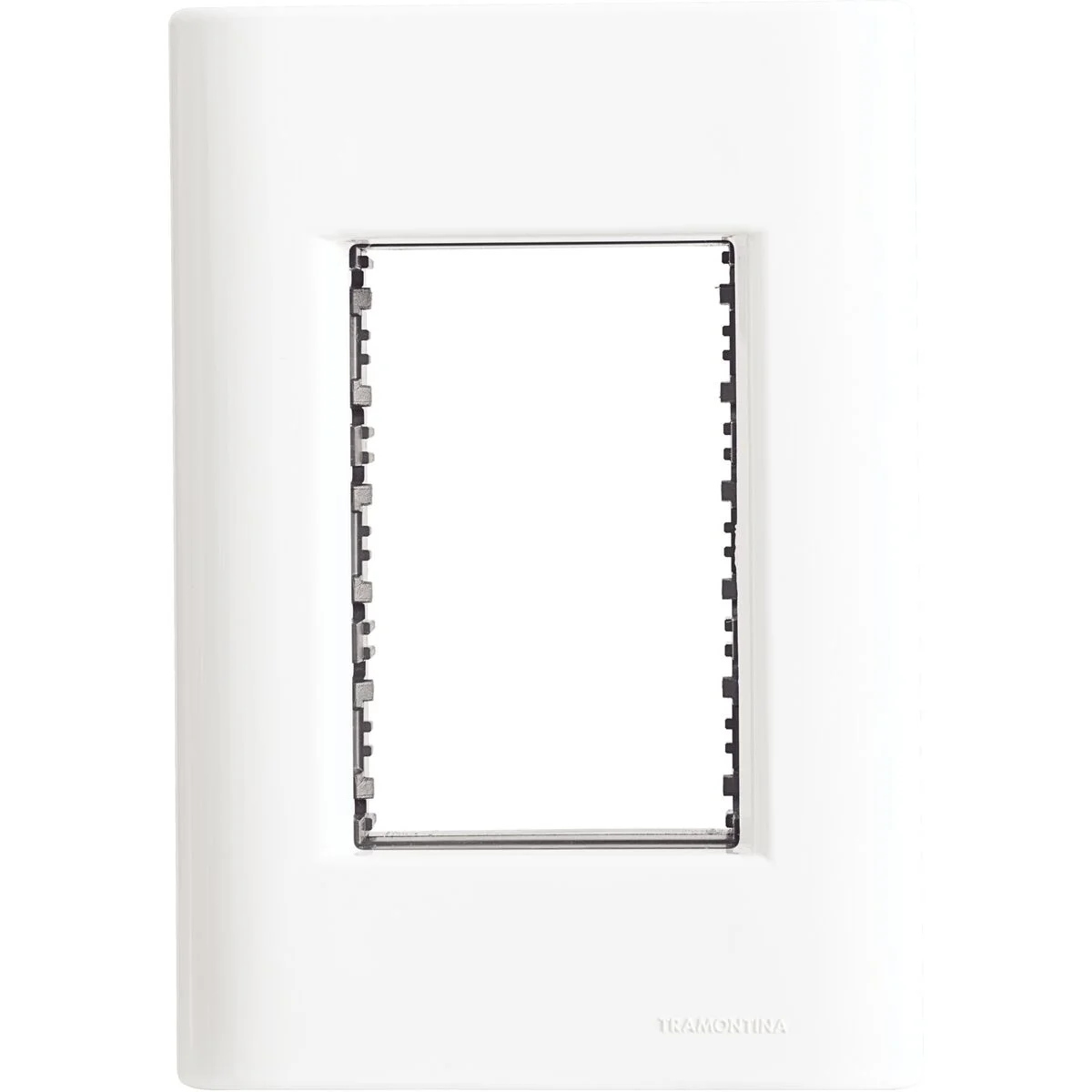 Placa 3 Postos 4x2 Tramontina Giz Branca com Suporte