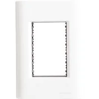 Placa 3 Postos 4x2 Tramontina Giz Branca com Suporte