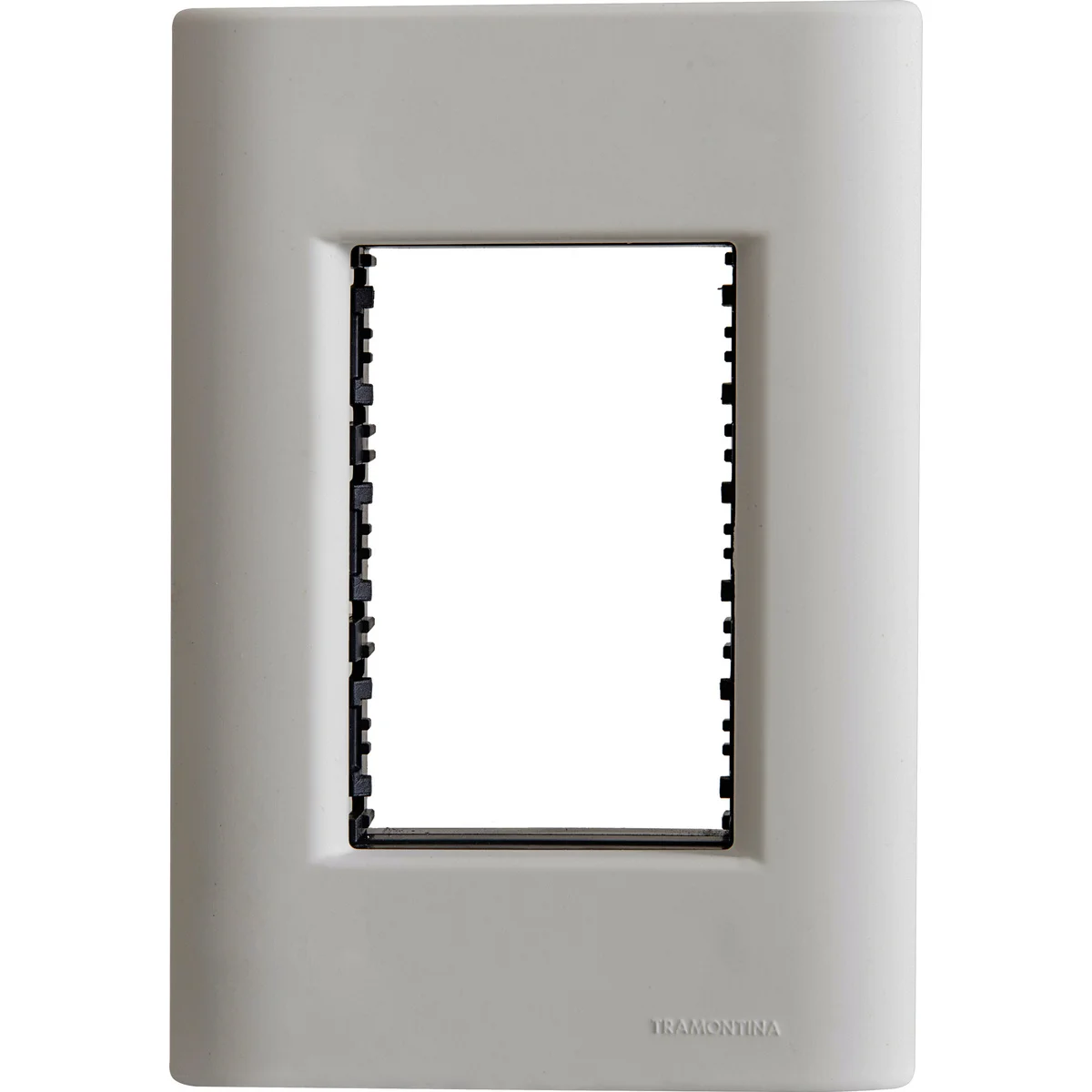 Placa 3 Postos 4x2 Tramontina Giz Fendi com Suporte
