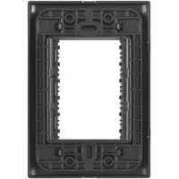 Placa 3 Postos 4x2 Tramontina Giz Grafite com Suporte