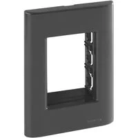 Placa 3 Postos 4x2 Tramontina Giz Grafite com Suporte
