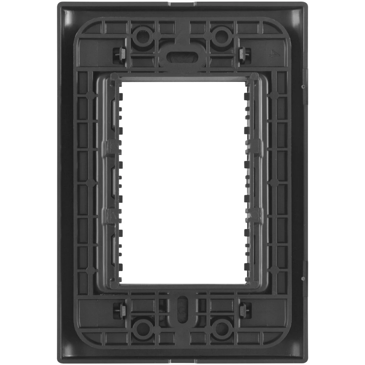 Placa 3 Postos 4x2 Tramontina Giz Grafite com Suporte
