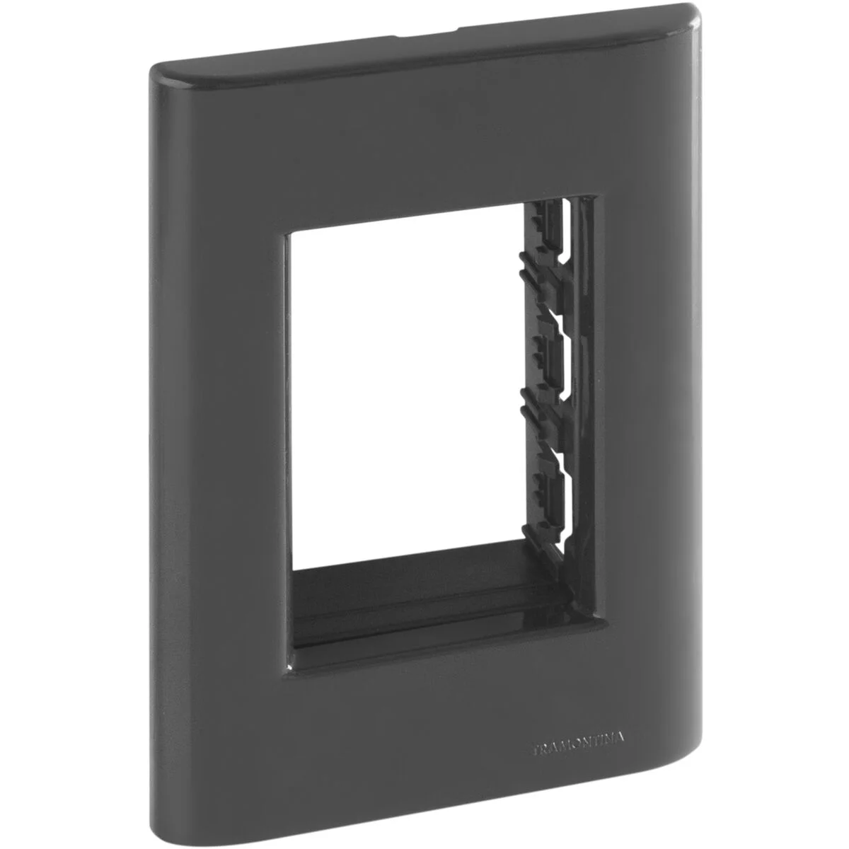 Placa 3 Postos 4x2 Tramontina Giz Grafite com Suporte