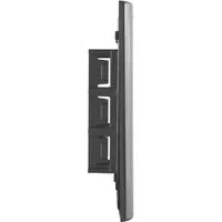 Placa 3 Postos 4x2 Tramontina Giz Grafite com Suporte
