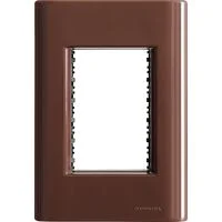 Placa 3 Postos 4x2 Tramontina Giz Madeira com Suporte