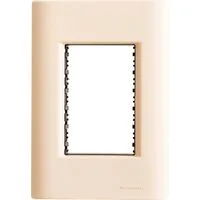 Placa 3 Postos 4x2 Tramontina Giz Nude Soft Touch com Suporte