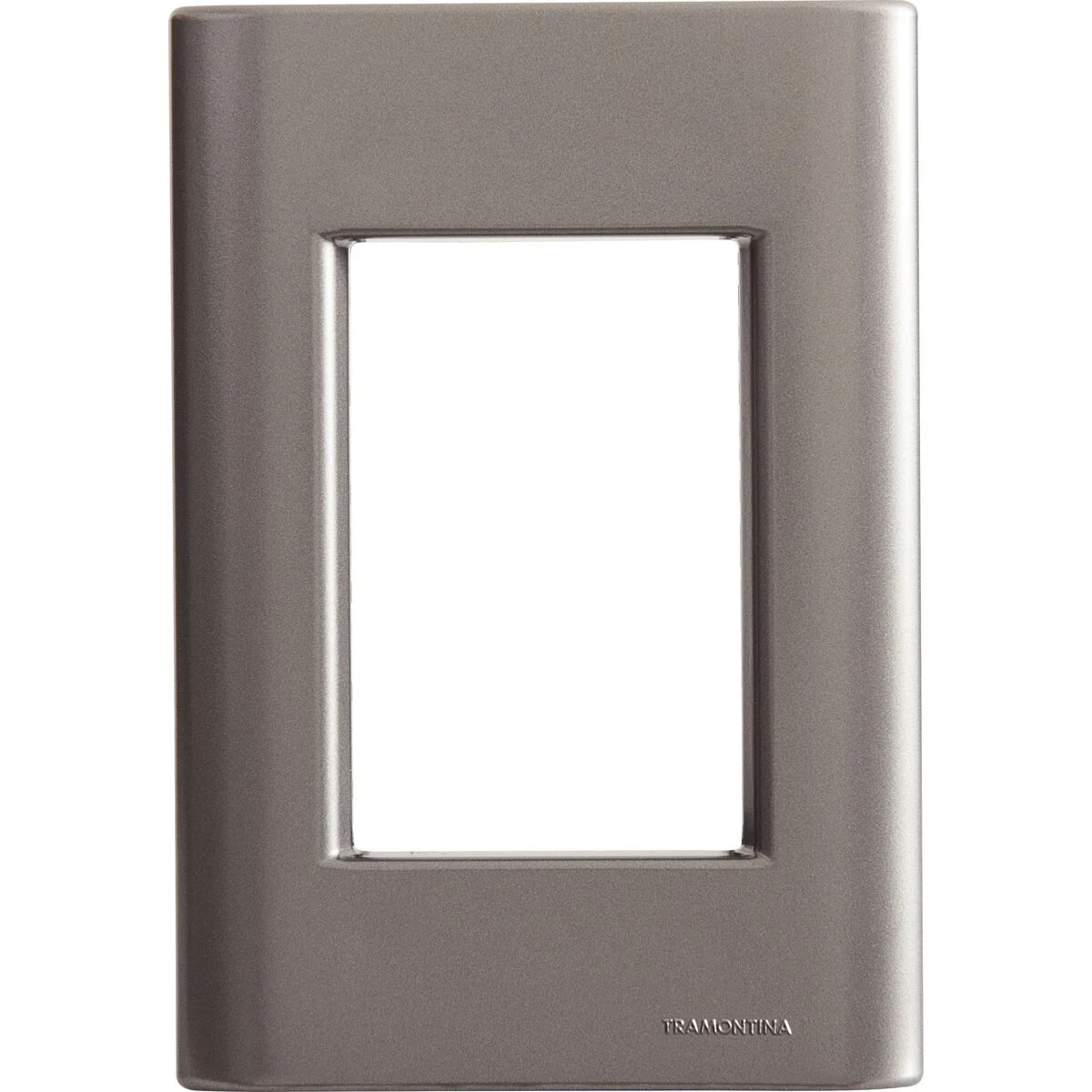 Placa 3 Postos 4x2 Tramontina Giz Onix Metalizado sem Suporte