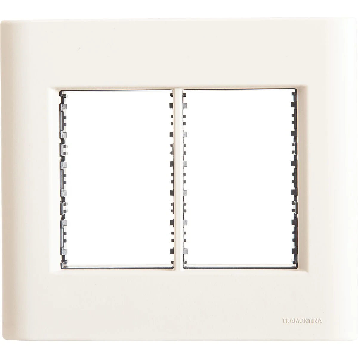 Placa 6 Postos 4x4 Tramontina Giz Branca Soft Touch com Suporte