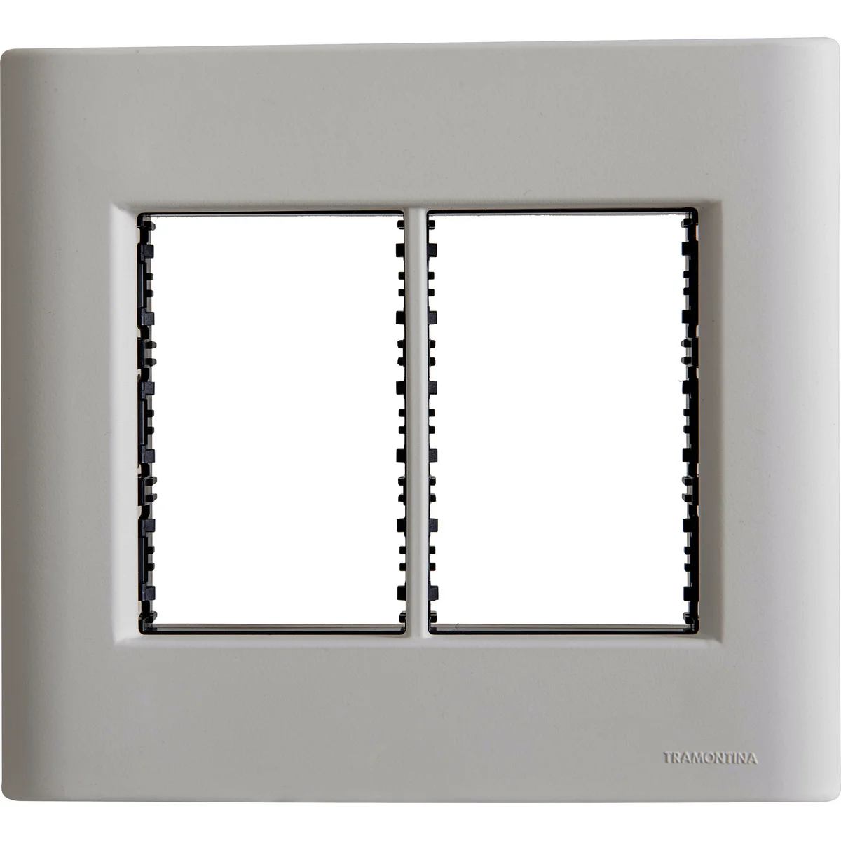 Placa 6 Postos 4x4 Tramontina Giz Fendi Soft Touch com Suporte