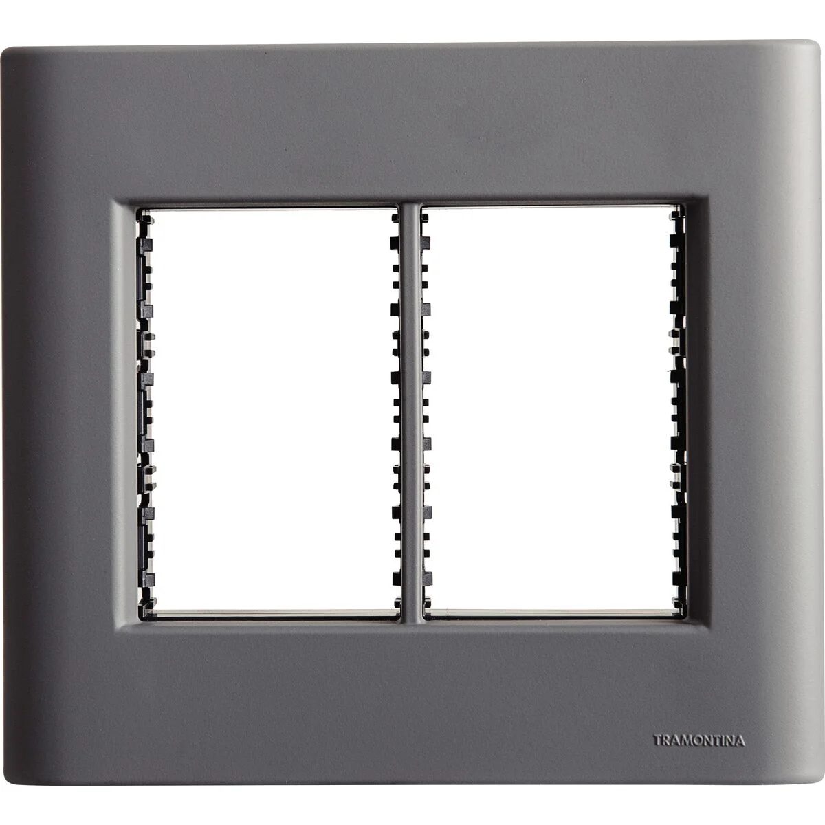 Placa 6 Postos 4x4 Tramontina Giz Titânio Soft Touch com Suporte