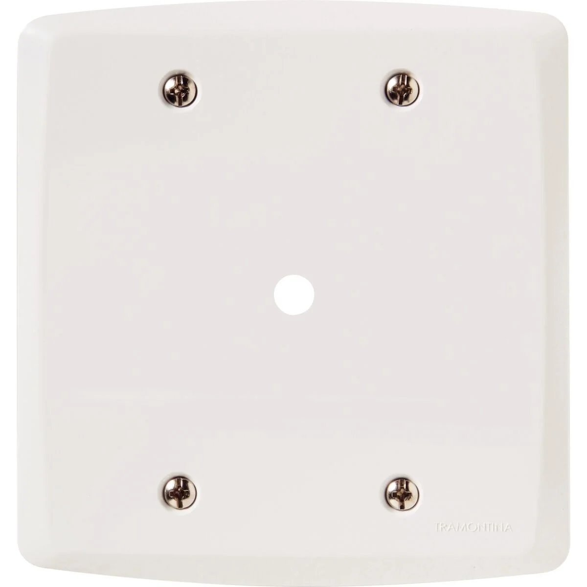 Placa com 1 Furo 9,5 mm 4x4 Tramontina Lux² Branca