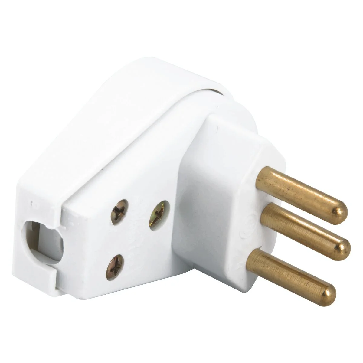 Plugue Angular 2P+T 10 A 250 V Tramontina Branco