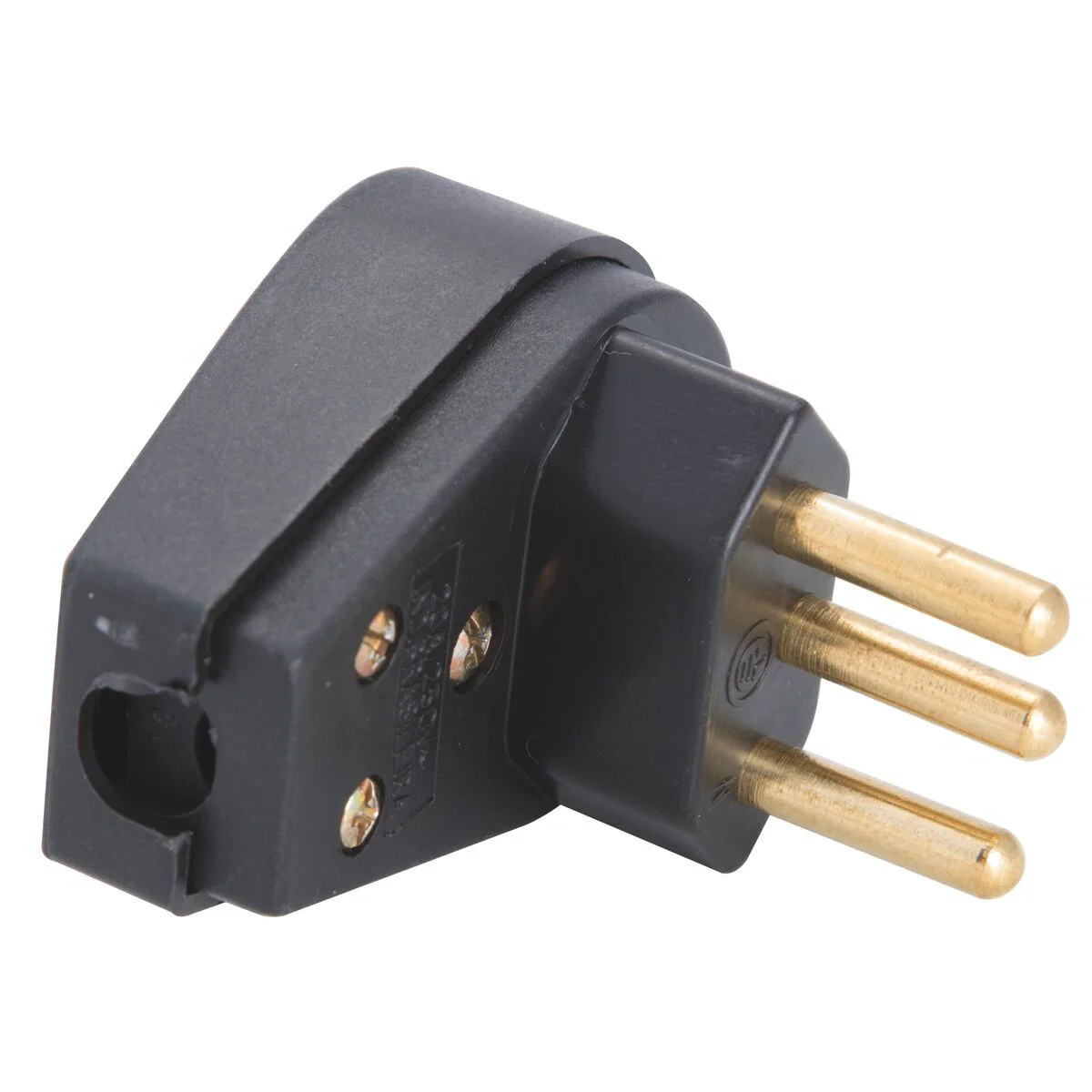 Plugue Angular 2P+T 10 A 250 V Preto Tramontina
