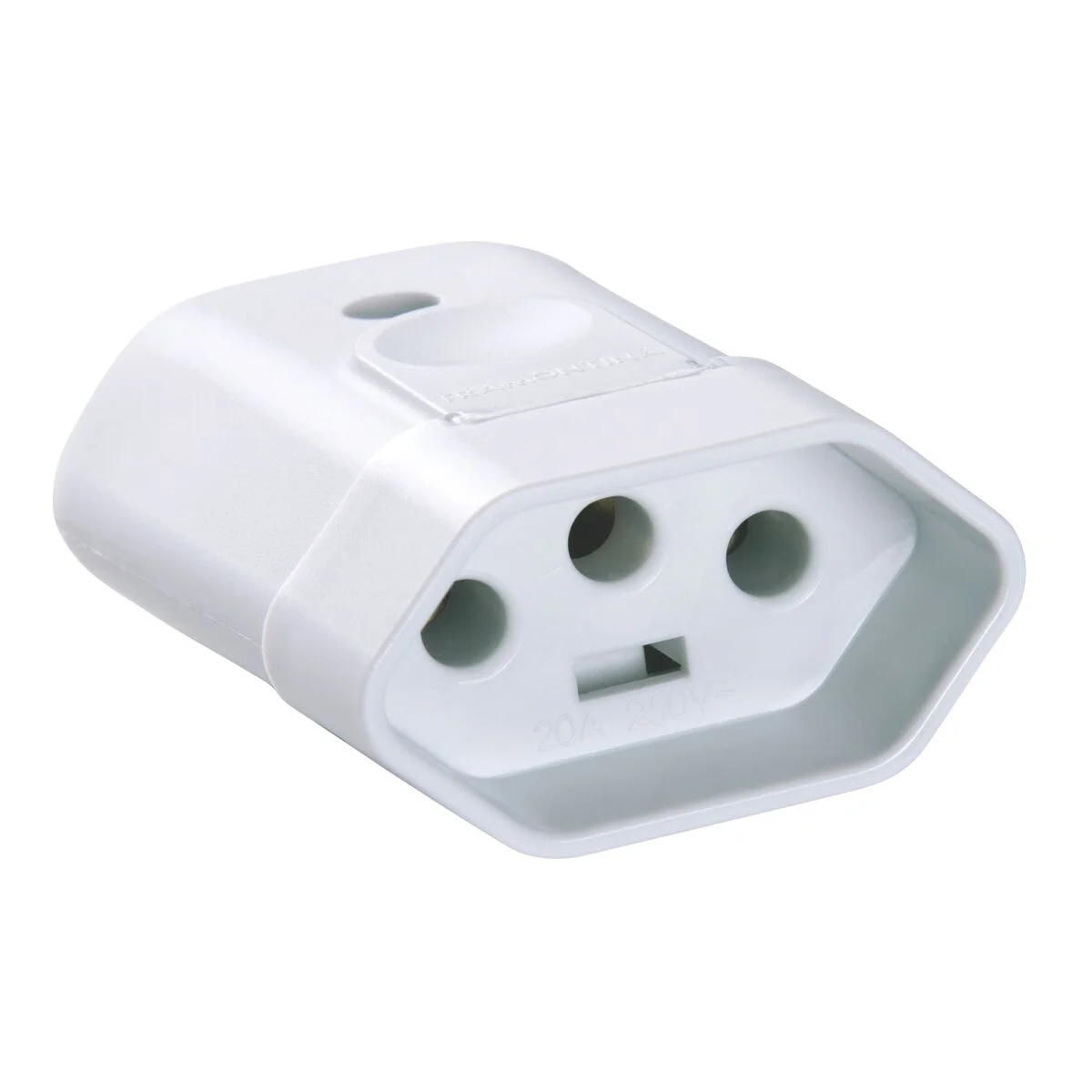 Plugue Fêmea 2P+T 20 A 250 V Tramontina Branco