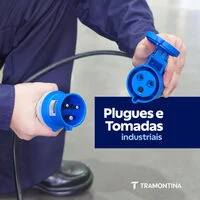 Plugue Móvel Industrial 2P+T 32 A 220-250 Vca 6 H Tramontina
