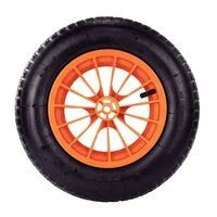Pneu com Câmara Tramontina 3.25/8" com Roda Plástica 8" para Carrinho de Mão