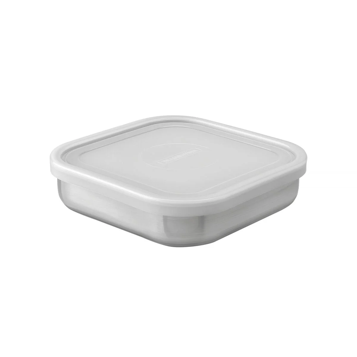 Pote Quadrado Tramontina Freezinox em Aço Inox com Tampa Plástica 16 cm 0,8 L