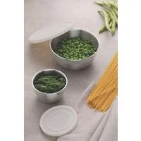 Pote Redondo Tramontina Freezinox em Aço Inox com Tampa Plástica 14 cm 0,8 L