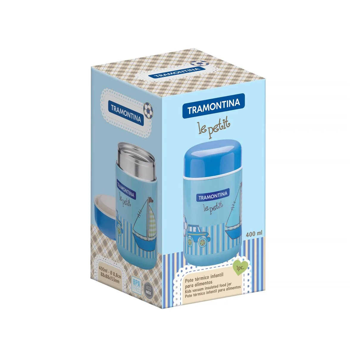Pote Térmico Tramontina Le Petit Azul 400 ml