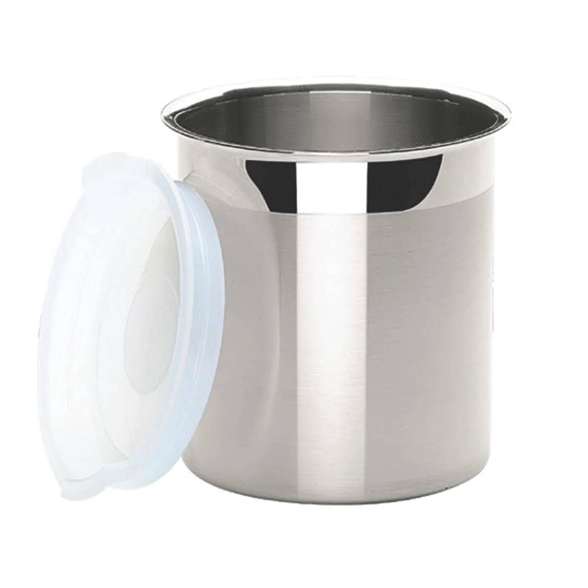 Pote Tramontina Cucina em Aço Inox para Mantimentos com Tampa Plástica 14 cm 2,3 L