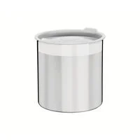 Pote Tramontina Cucina em Aço Inox para Mantimentos com Tampa Plástica 14 cm 2,3 L