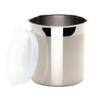 Pote Tramontina Cucina em Aço Inox para Mantimentos com Tampa Plástica 14 cm 2,3 L