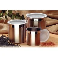 Pote Tramontina Cucina em Aço Inox para Mantimentos com Tampa Plástica 16 cm 3,4 L