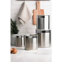 Pote Tramontina Cucina em Aço Inox para Mantimentos com Tampa Plástica 16 cm 3,4 L
