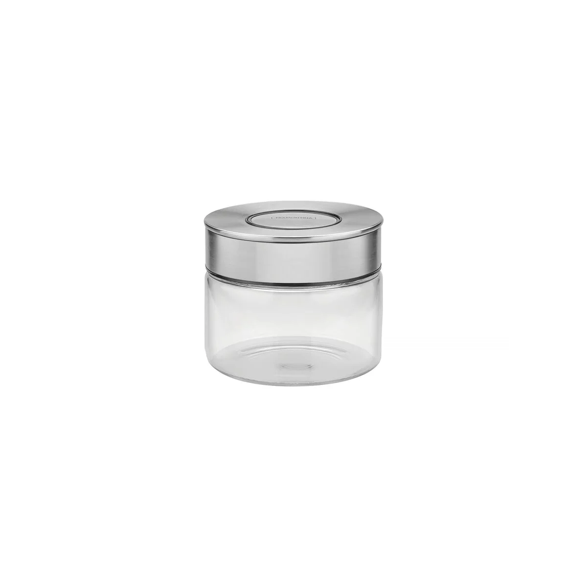Pote de Vidro Tramontina Purezza com Tampa de Aço Inox 10 cm 0,4 L