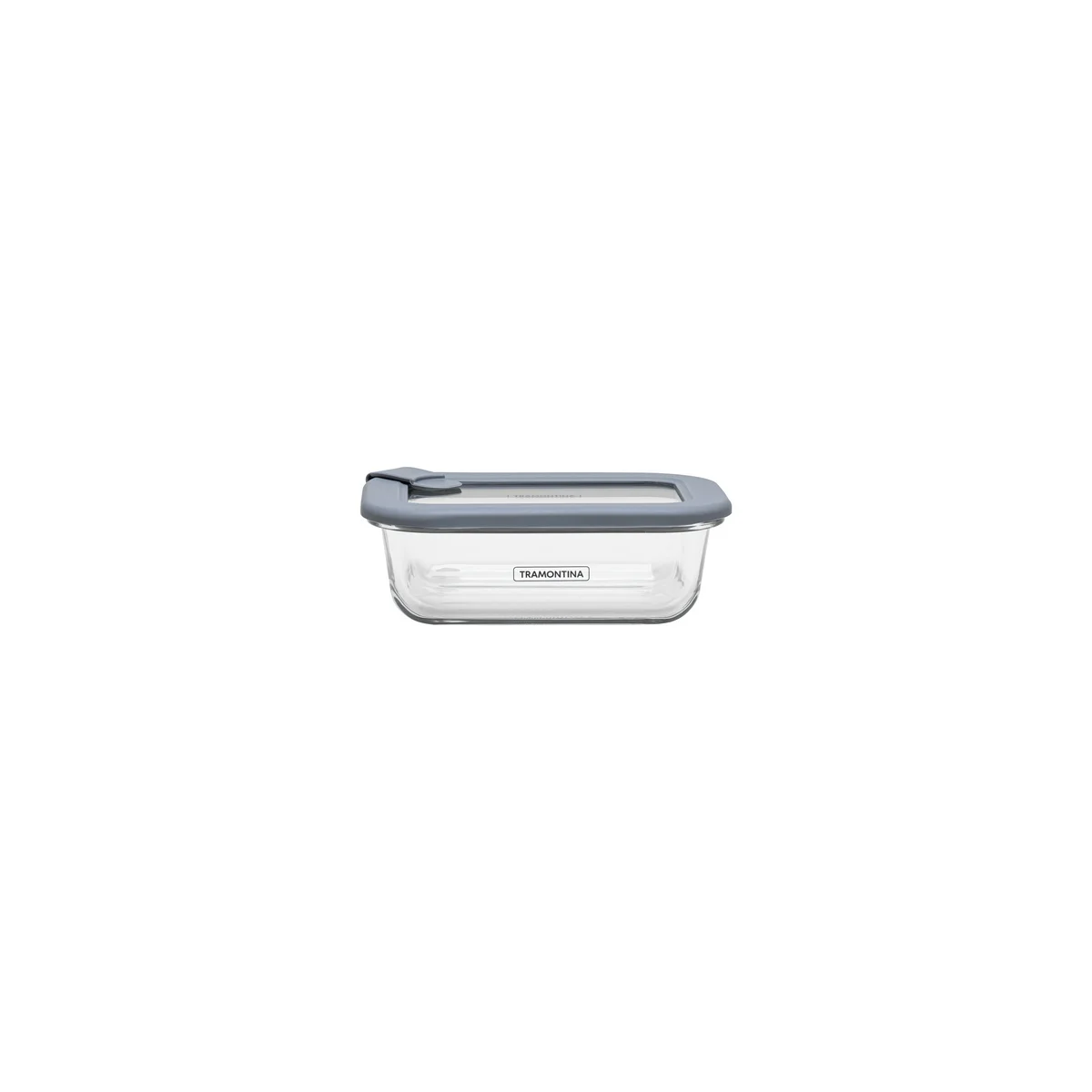 Pote de Vidro Tramontina Vittra Retangular com Tampa Hermética de Silicone 0,37 L