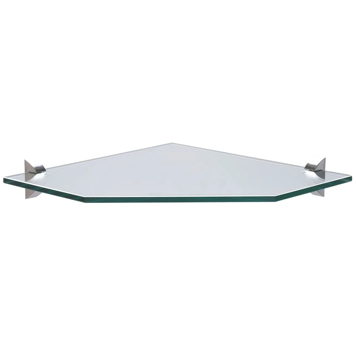 Prateleira de Vidro Tramontina Glass Quadra Canto com Suporte Injetado 250x250x8mm