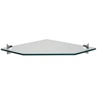 Prateleira de Vidro Tramontina Glass Quadra Canto com Suporte Injetado 250x250x8mm