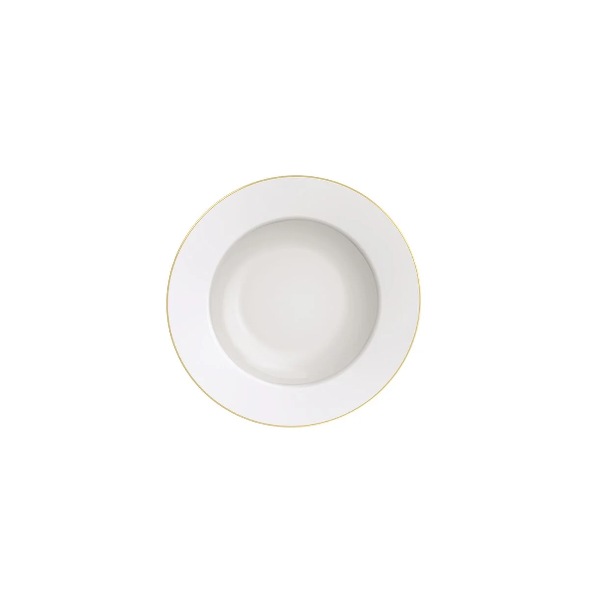 Prato Fundo Filetado Tramontina Elisa em Porcelana com Borda Dourada 23 cm